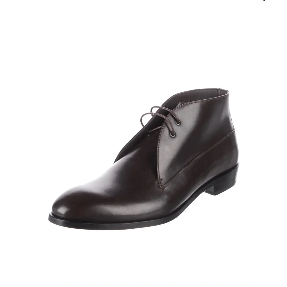 Robert Clergerie NIB Serge-dese Brown Leather Chukka Boot 10.5 EU 43 1/2